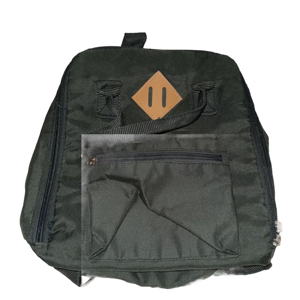 10.5 X 9 Mini Green Canvas Adjustable Straps Backpack Purse